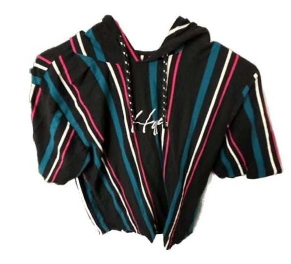 Vox Populi For The People Striped Short Sleeve Hoodie Size Large